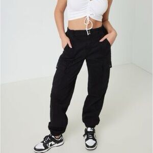 Garage Black Brianna Bubble Cargo Pants